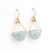 Alternate View 14k Gold Fill Aquamarine Half Moon Dangle Earrings