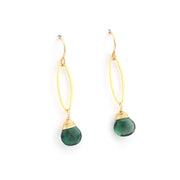 Alternate View 14k Gold Fill Indicolite Drop Earrings