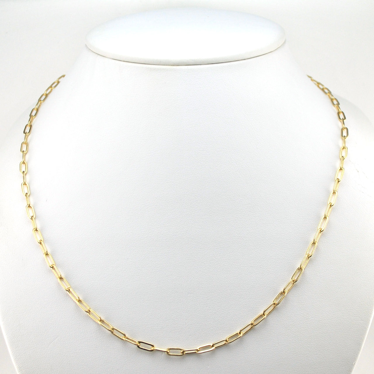 Alternate View 18k Gold Fill 20 Inch Short Link Paperclip Chain with Extender