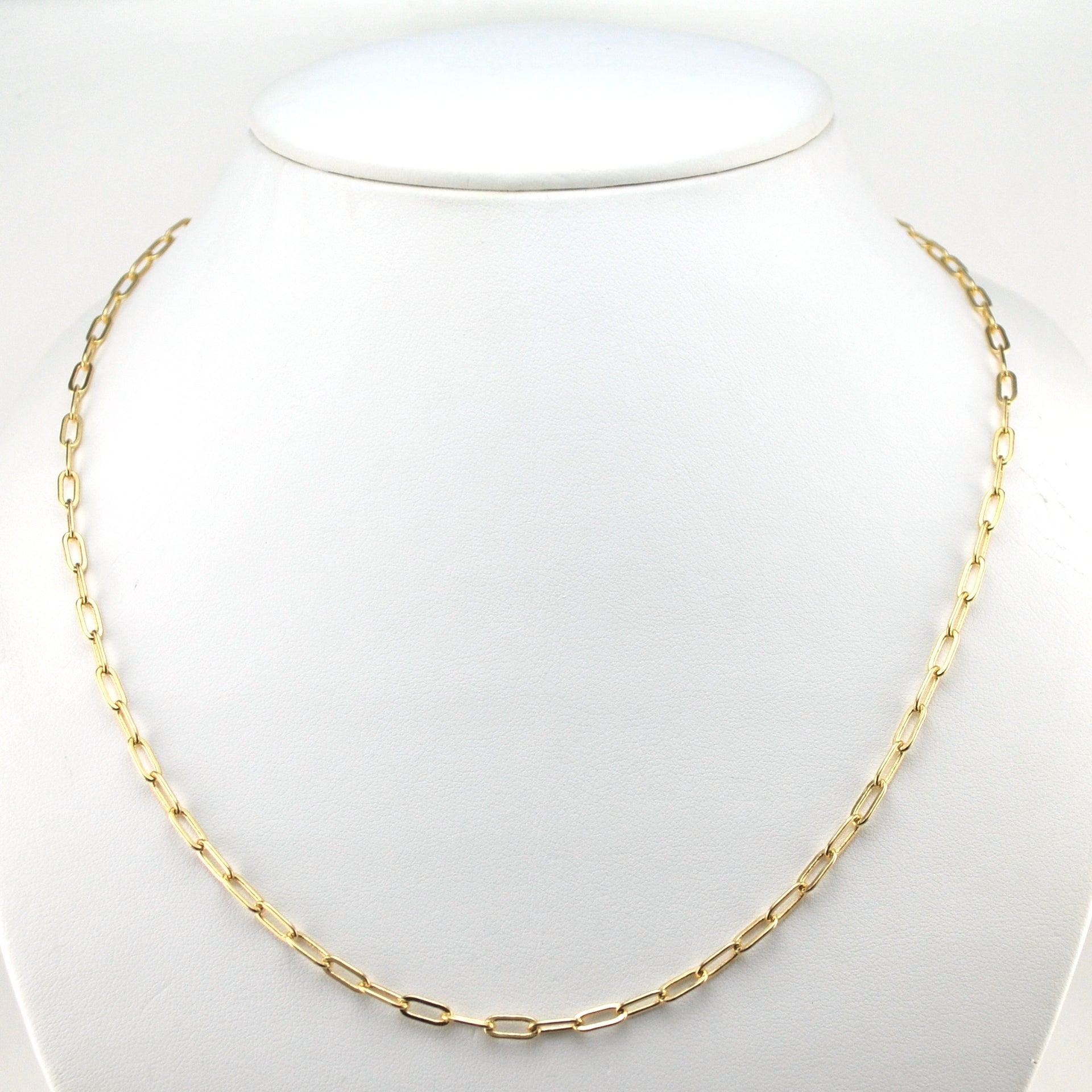 Alternate View 18k Gold Fill 20 Inch Short Link Paperclip Chain with Extender