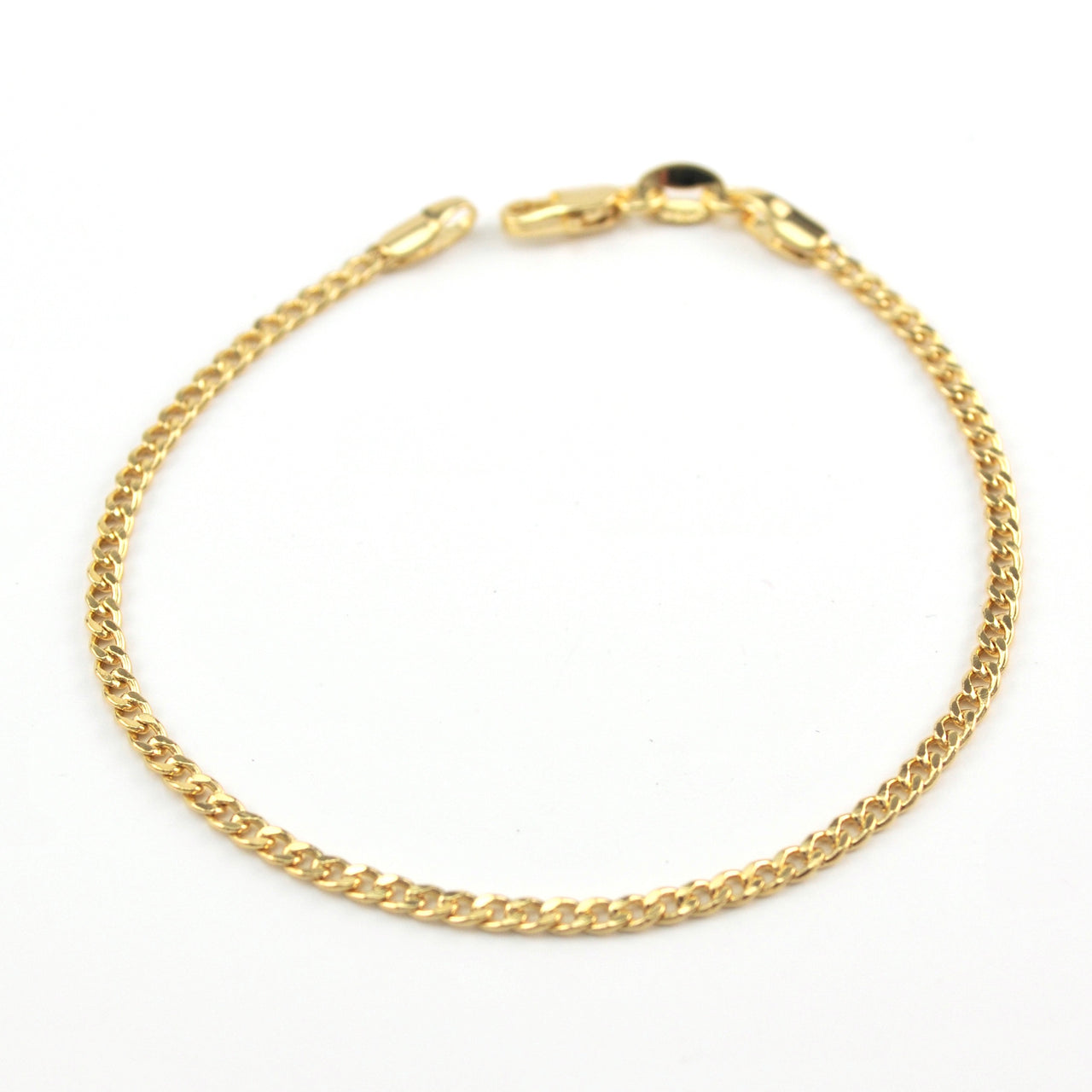 Alternate View 18k Gold Fill 2mm Cuban Chain Bracelet