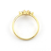 Alternate View 18k Gold Fill Cubic Zirconia Flower Ring