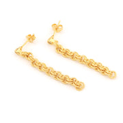 Alternate View 18k Gold Fill Double Rolo CZ Earrings