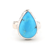 Alternate View Arizona Turquoise 11x16mm Tear Bali Ring