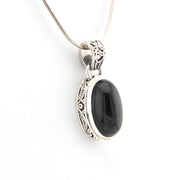Alternate View Black Star Diopside 10x15mm Oval Pendant
