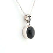 Alternate View Black Star Diopside 9x11mm Oval Necklace