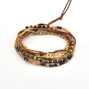 Alternate View Coffee Crystal Stone Wrap Stone Bracelet