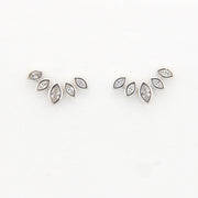 Alternate View Cubic Zirconia Marquise Post Earrings