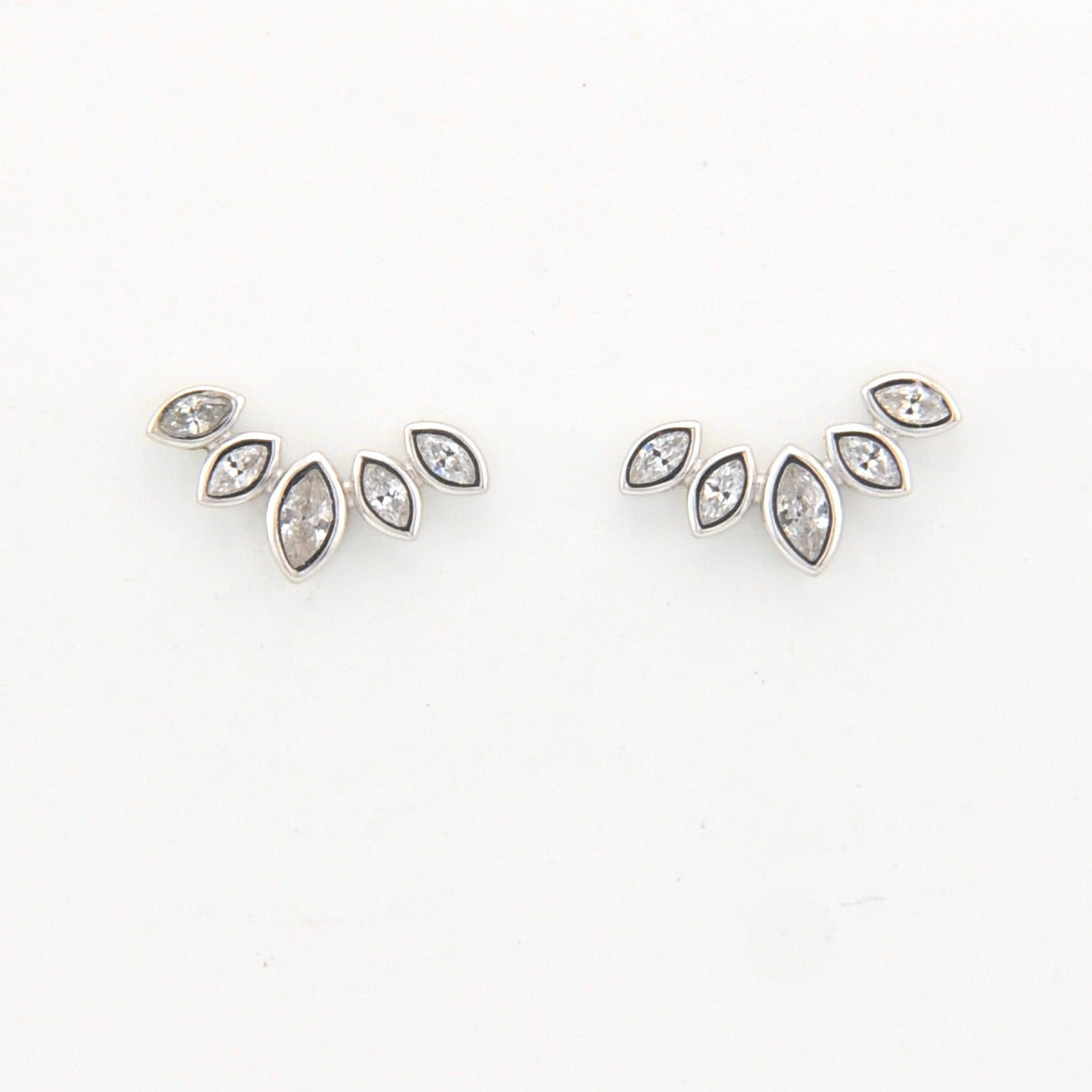 Alternate View Cubic Zirconia Marquise Post Earrings