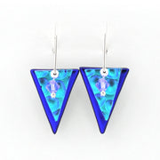Alternate View Deep_Purple_Fused_Glass_Double_Triangle_Earrings