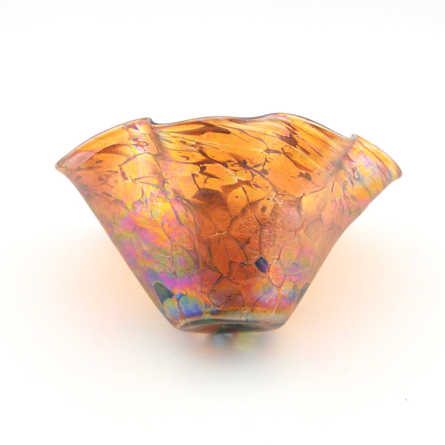 Alternate View Glass Island Amber Mini Floppy Bowl