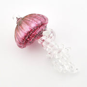 Alternate View Glass Large Cranberry Hanging Jellyfish Ornament