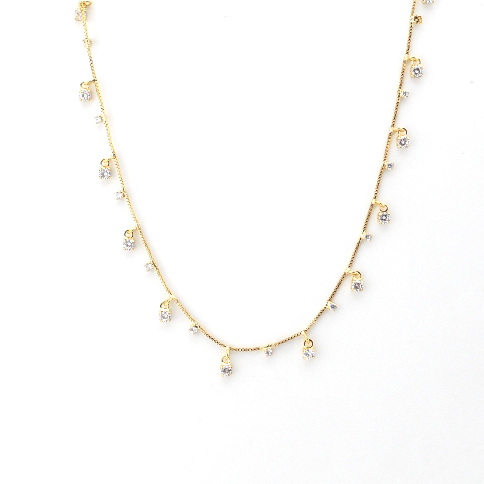 Alternate View Gold Fill Cubic Zirconia Sparkles Necklace