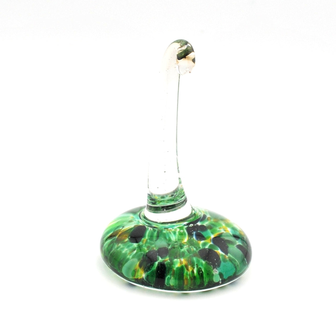 Alternate View Green Glass Ring Holder