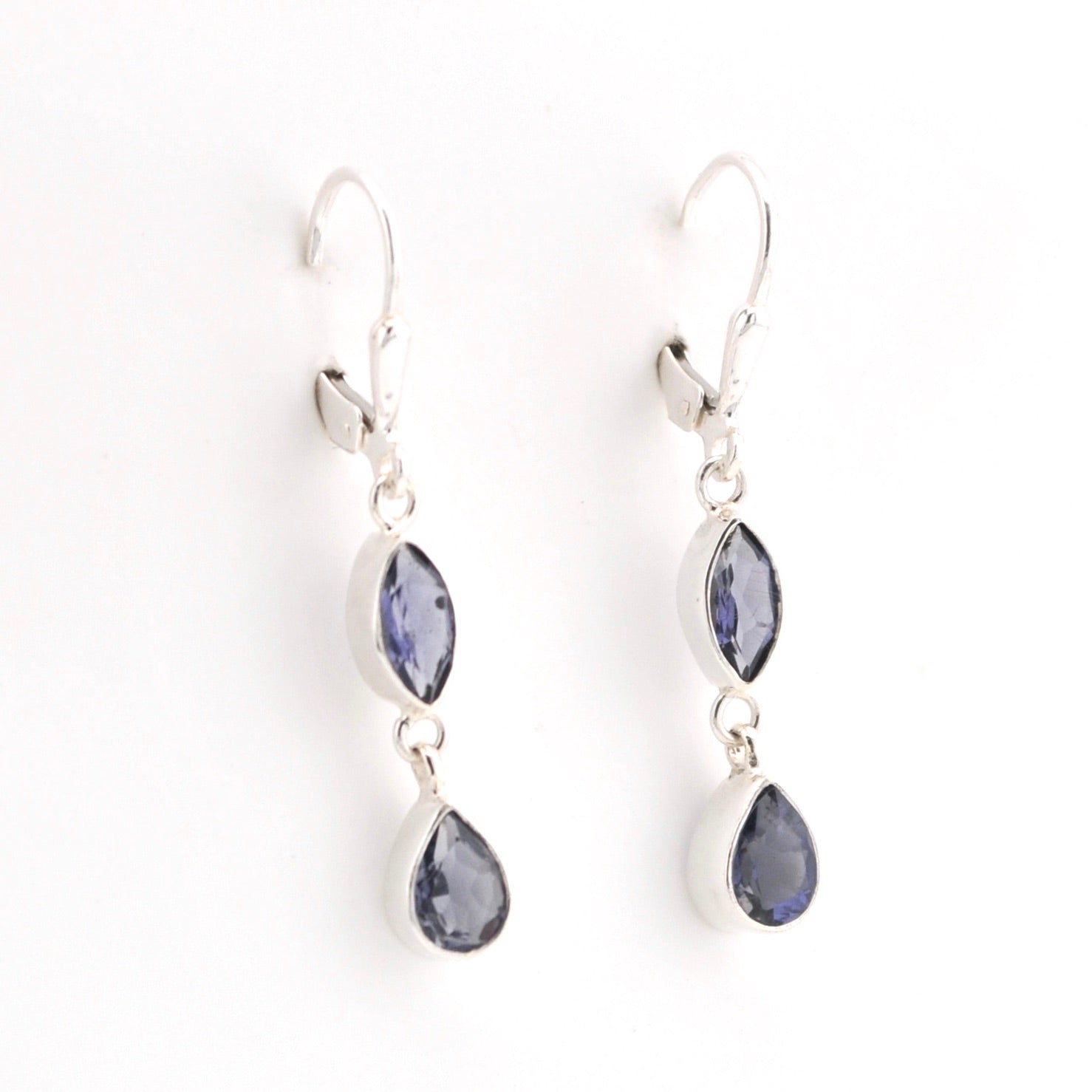Alternate View Iolite Marquise Tear Dangle Earring