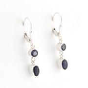 Alternate View  Iolite Round Oval Dangle Earring
