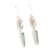 Alternate View Malabar Shell Aqua Sea Glass Earrings