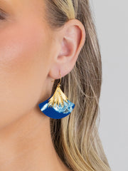 Alternate View Midnight Blue Aster Earrings