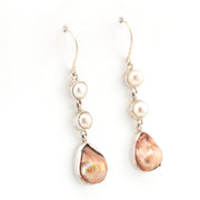 Alternate View Pearl and Baroque Pearl Earrings