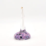 Glass ring holder on a white background