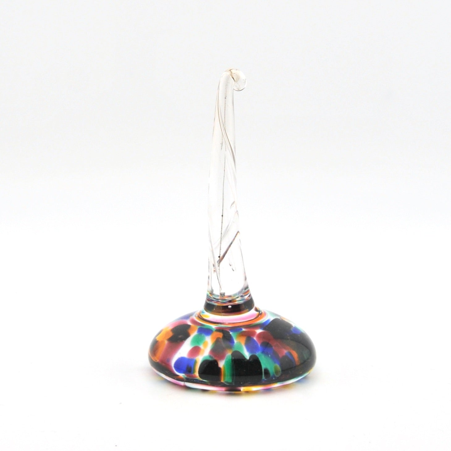Colorful glass object on a white background
