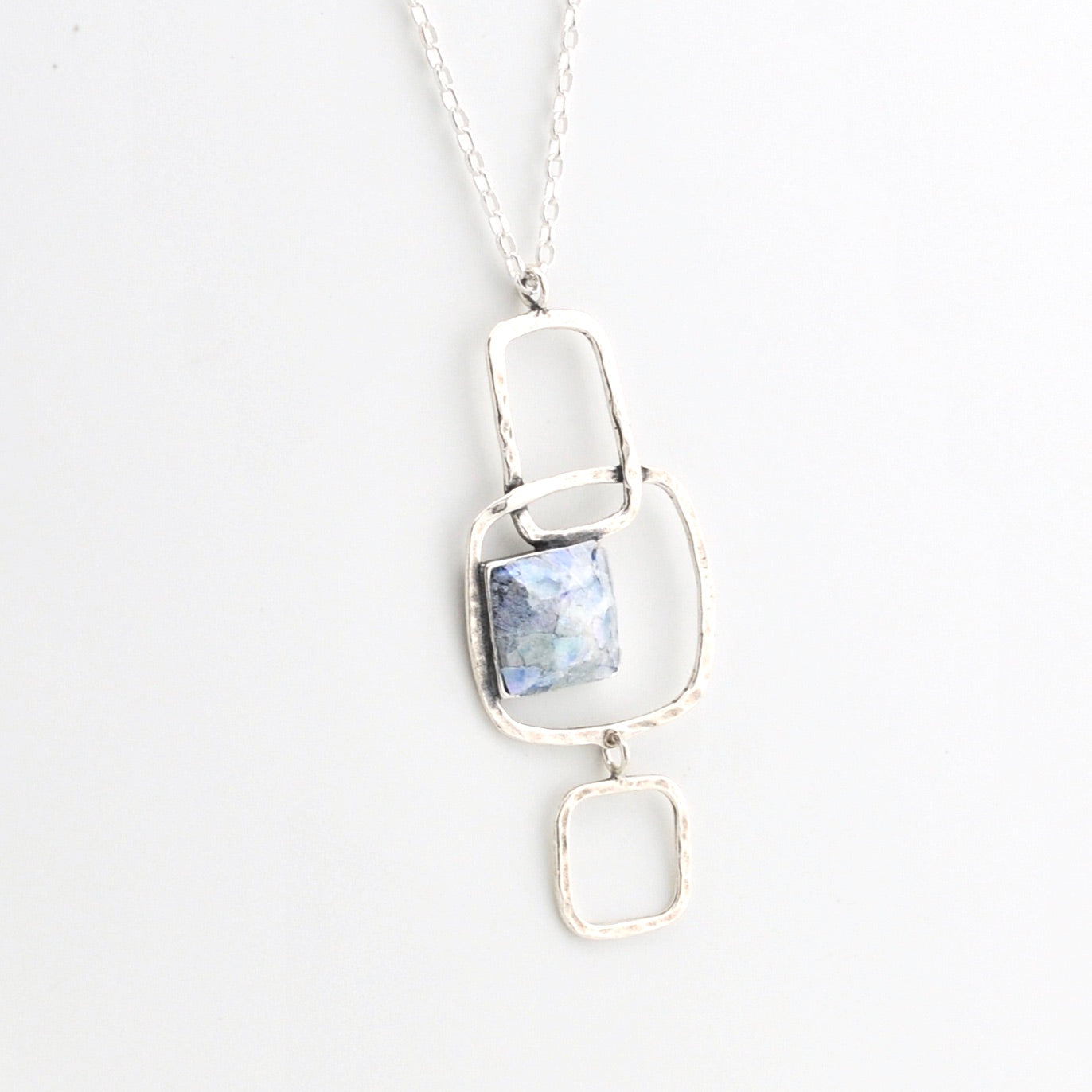 Alternate View Roman Glass Square Drop Necklace 15388