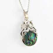 Alternate View Silver Abalone with Octopus Necklace