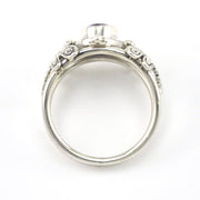 Alternate View Silver Amethyst 6x8mm Oval Dragonfly Ring