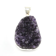 Alternate View Silver Amethyst Geode Pendant