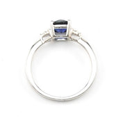 Alternate View Silver Created Sapphire 1.2ct Square CZ Ring