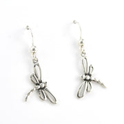 Alternate View Silver Dragonfly Dangle Earring