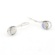 Earrings on a white background