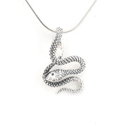 Alternate View Silver Snake Pendant