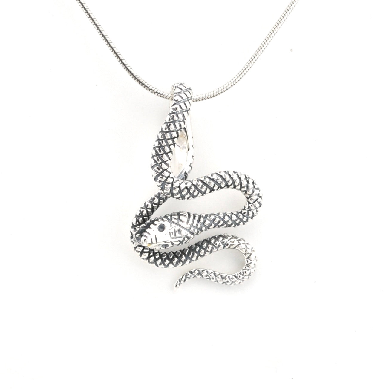 Alternate View Silver Snake Pendant