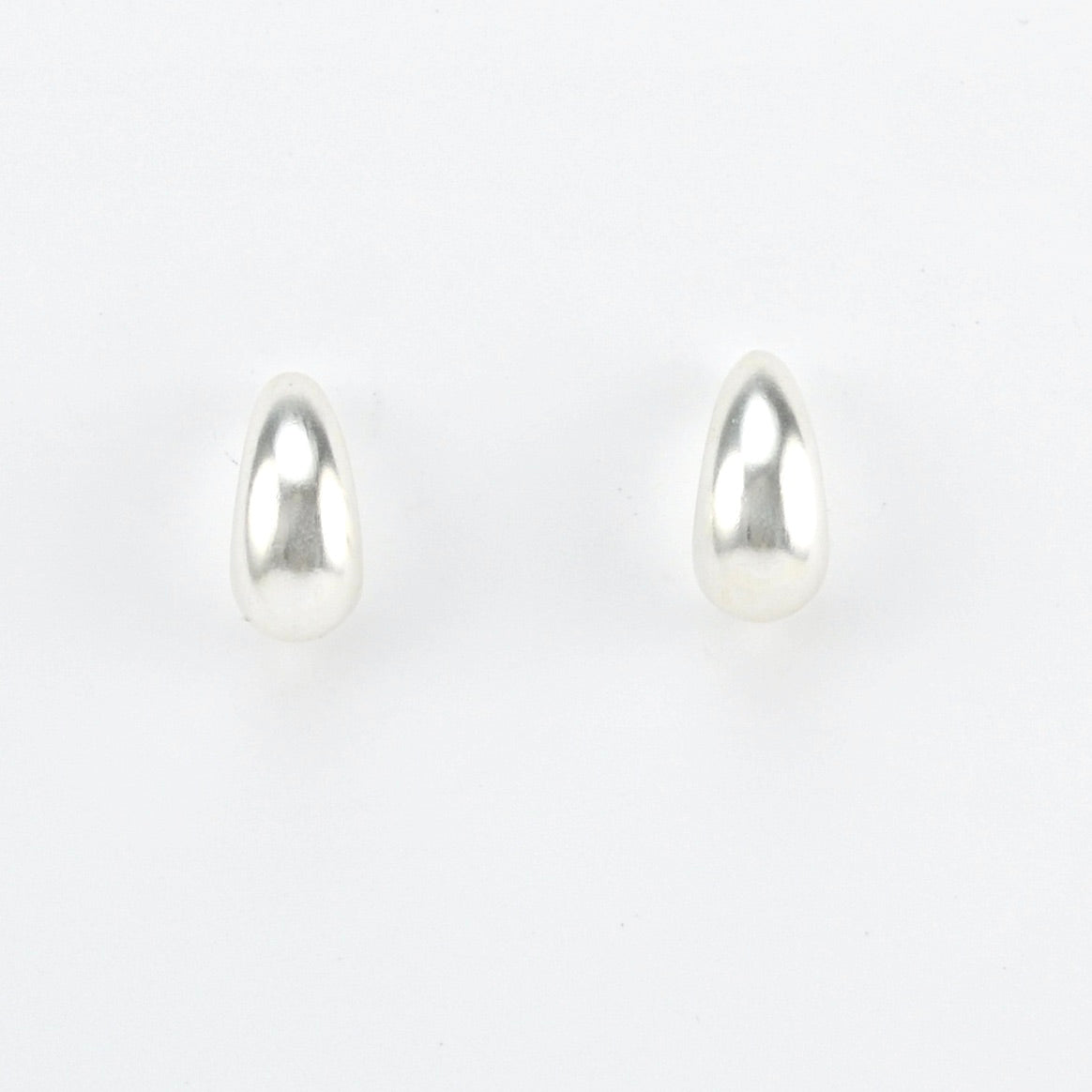 Alternate View Silver Teardrop Post Earrings