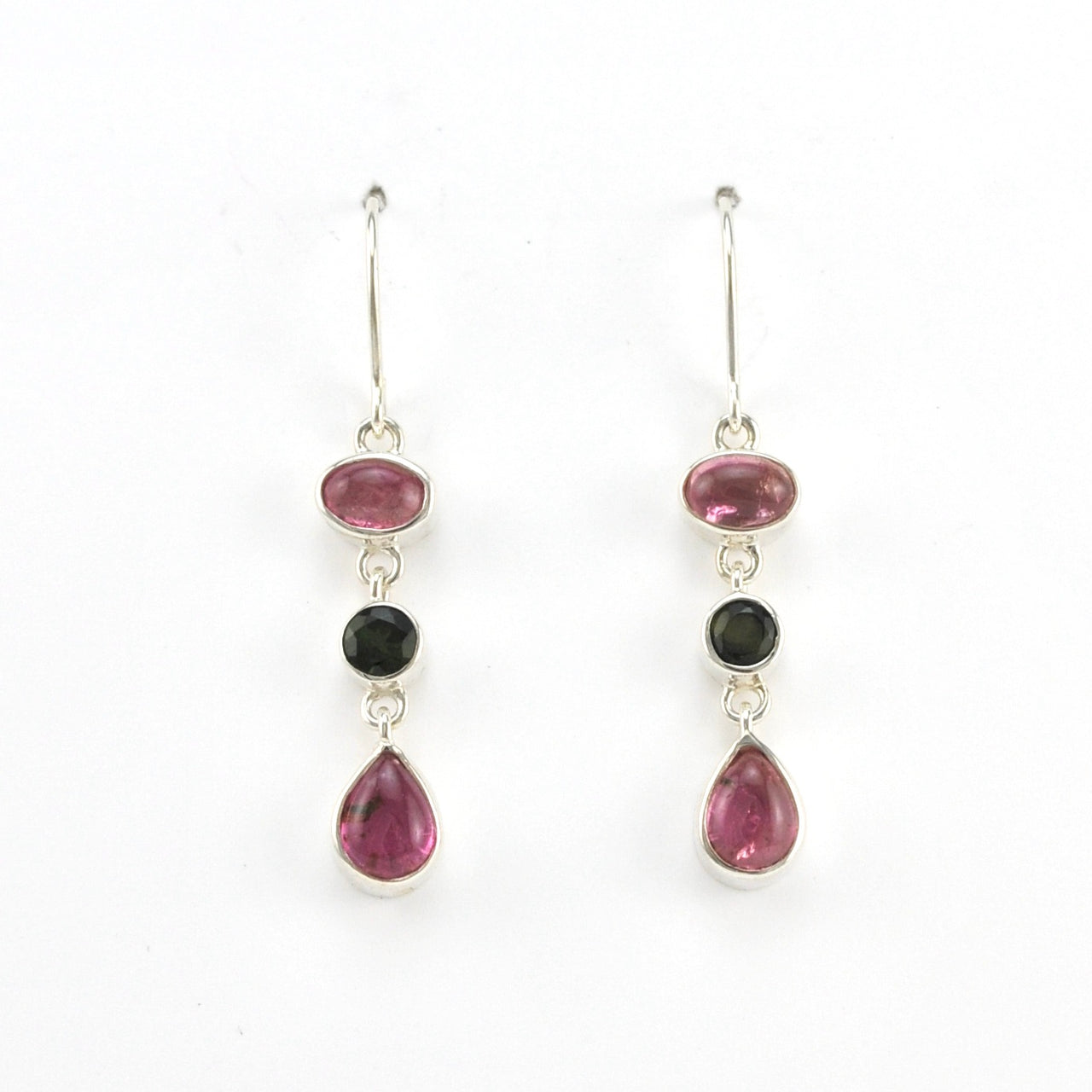 Alternate View Silver Tourmaline Dangle Earrings