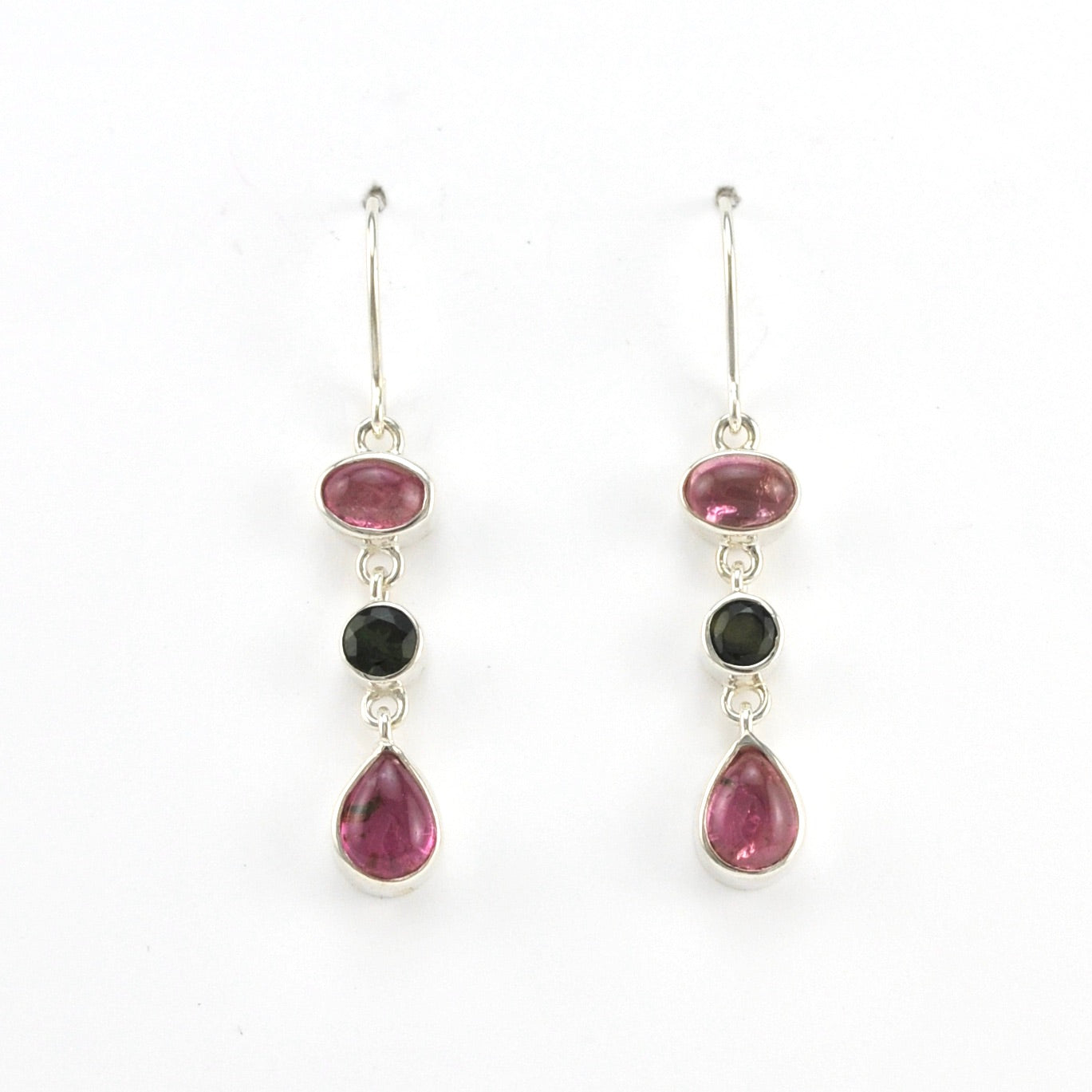 Alternate View Silver Tourmaline Dangle Earrings