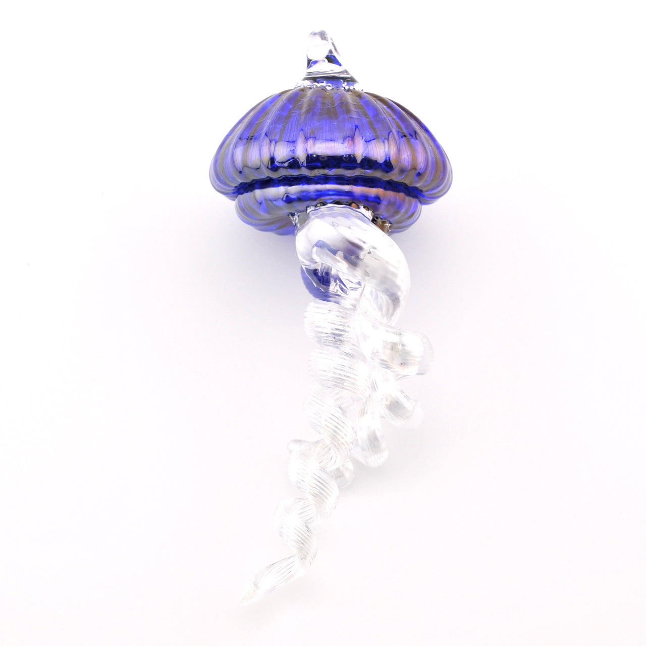 Alternate View Small Cobalt Hanging Jellyfish Ornament