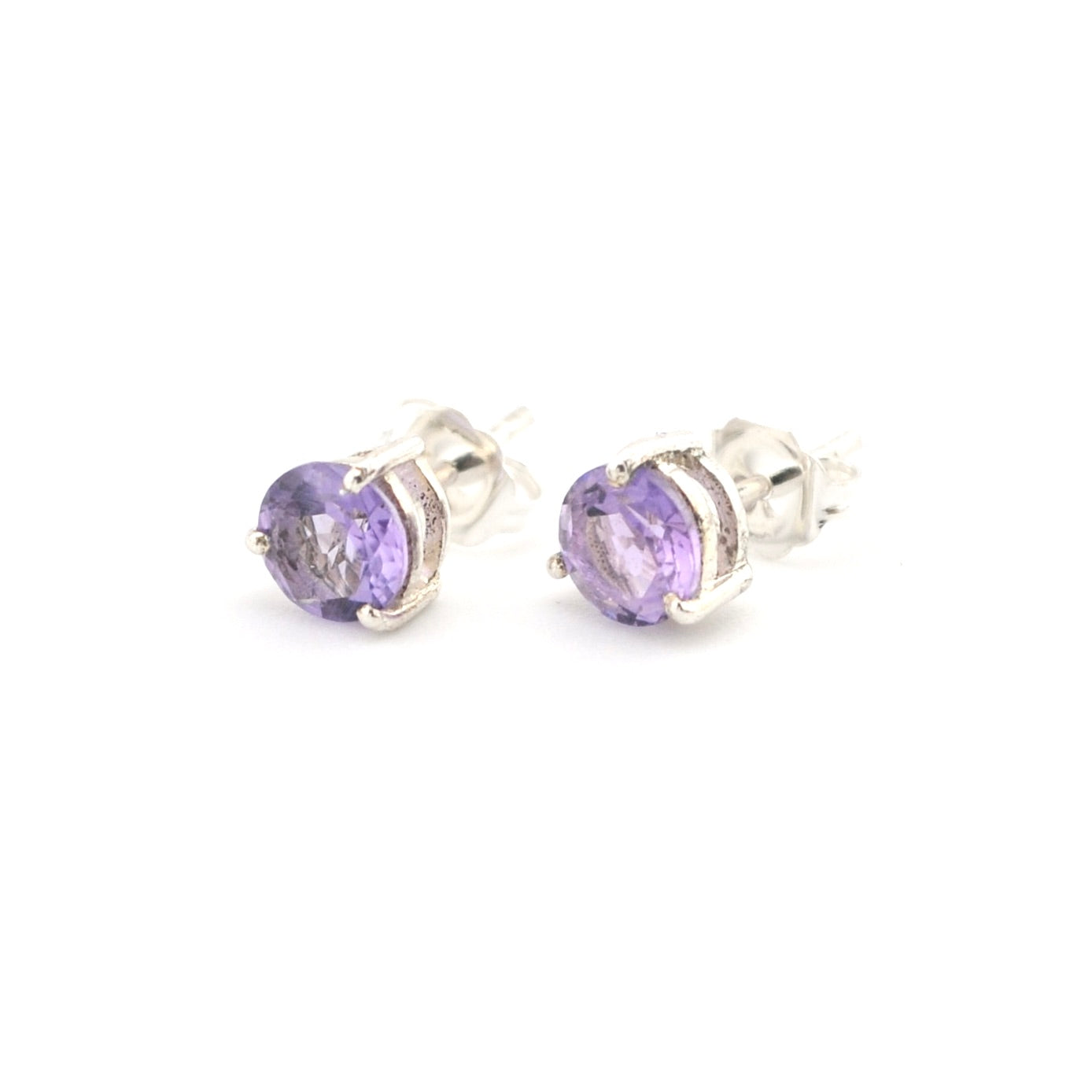 Purple gemstone earrings