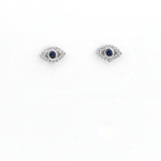 Evil eye earrings on a white background