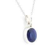 Alternate View Sterling Silver Kyanite 7x9mm Oval Necklace