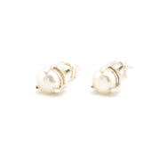 Sterling Silver Pearl 6mm Stud Earrings