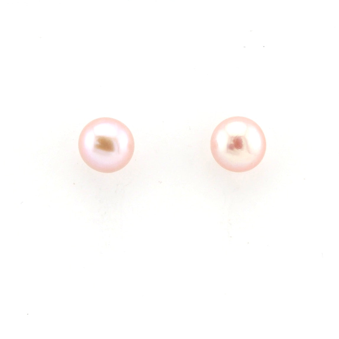 Sterling Silver Pink Pearl 8mm Post Earrings