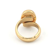 Gold ring on white background 