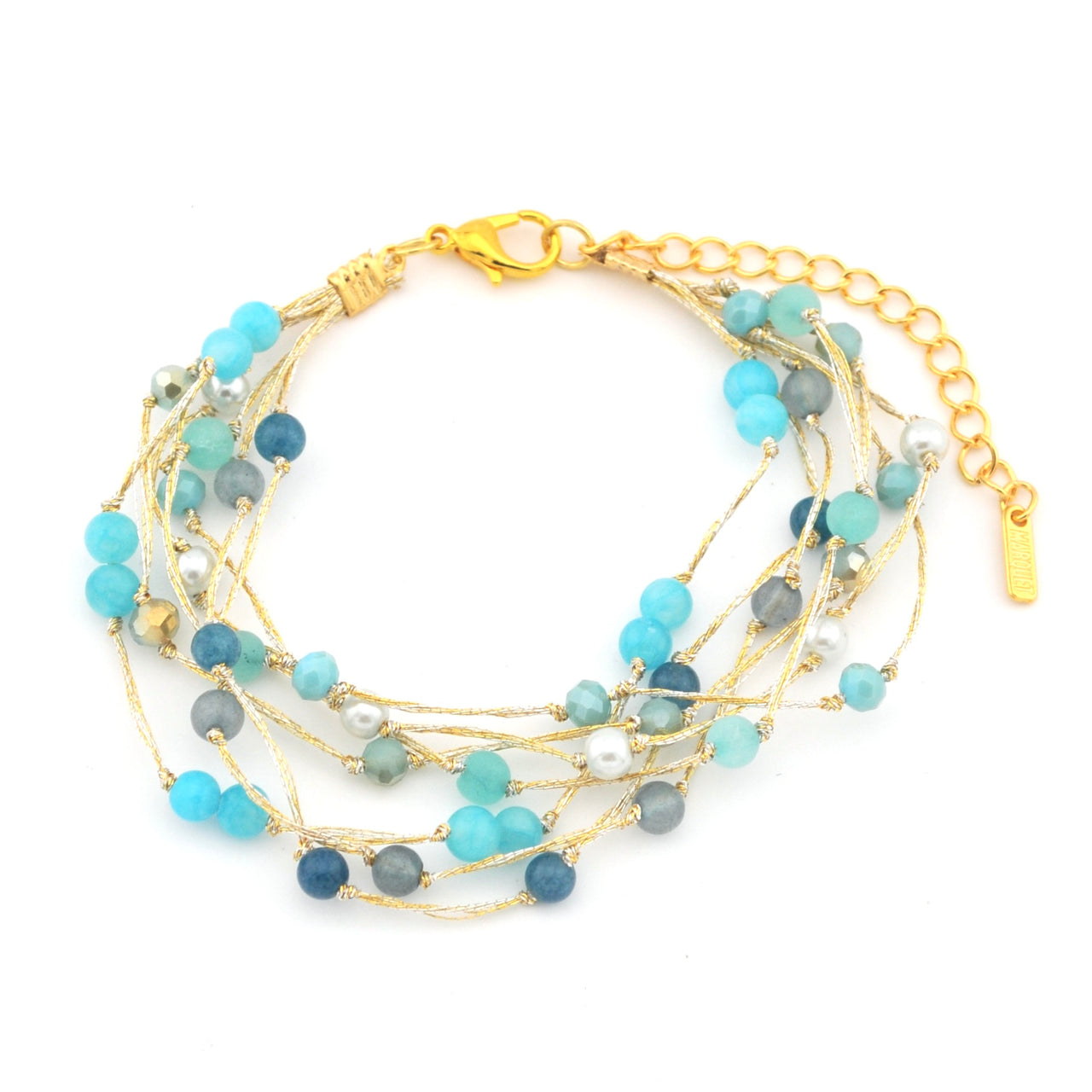 Alternate View Turquoise Multistrand Beaded Bracelet