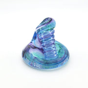 Glass pen holder on a white background