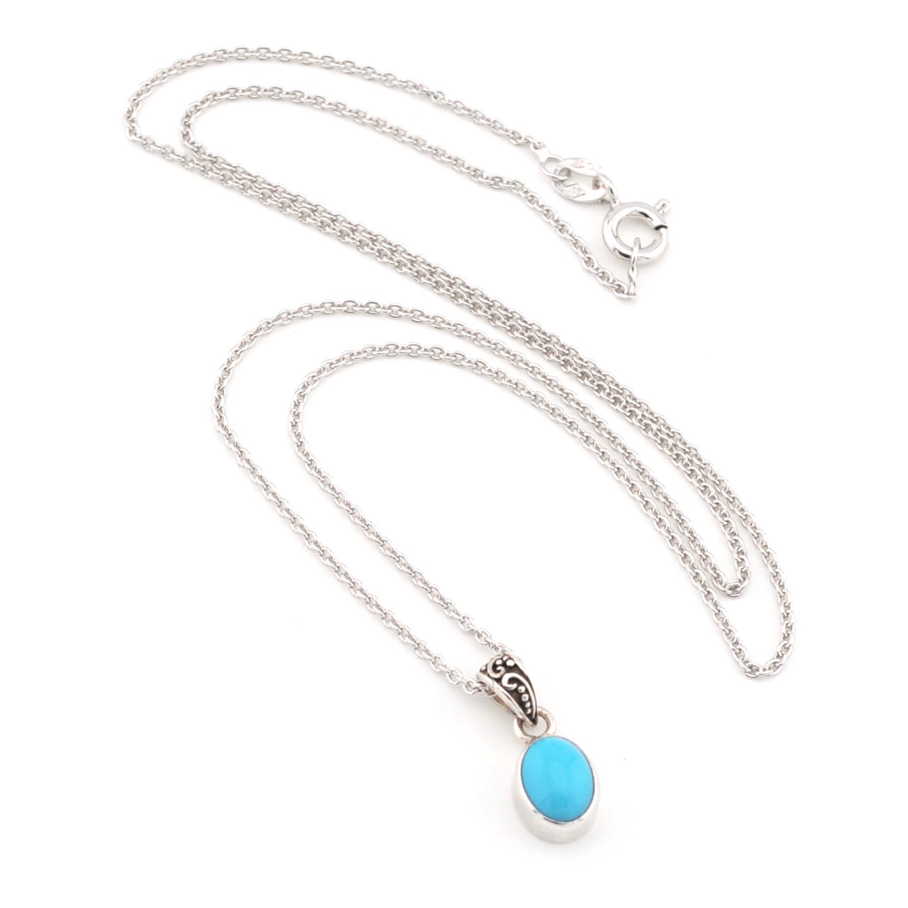 Arizona Turquoise 6x8mm Oval Necklace