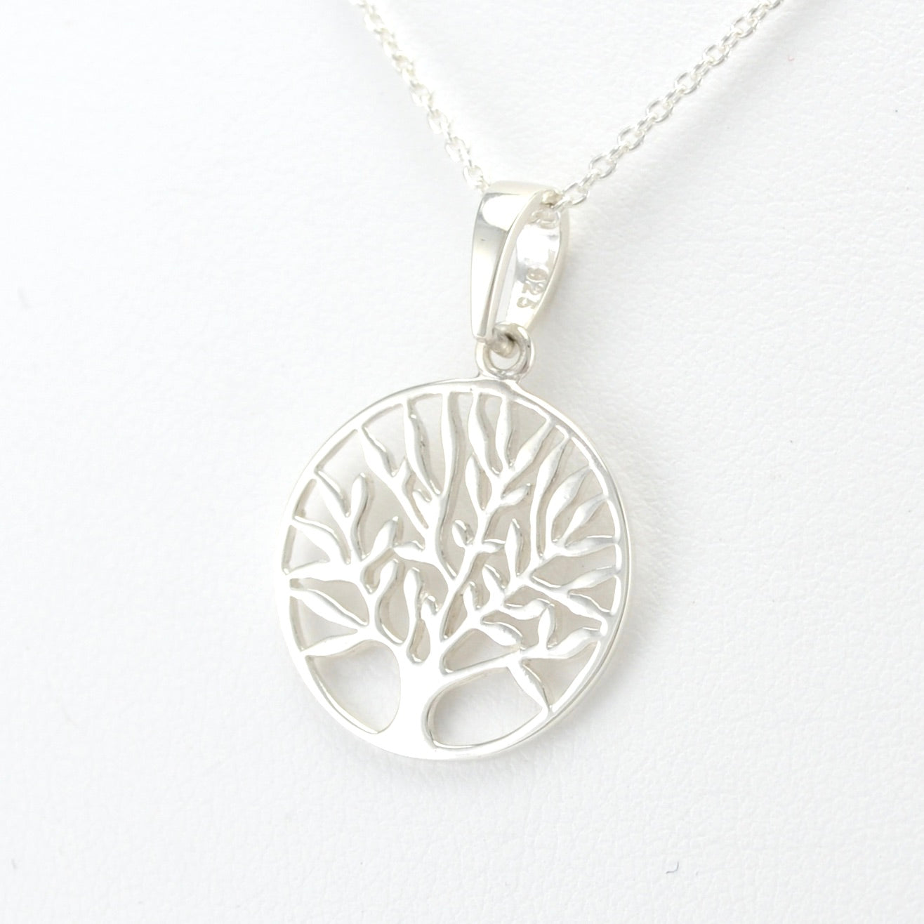 Sterling Silver Tree of Life 18 Inch Necklace