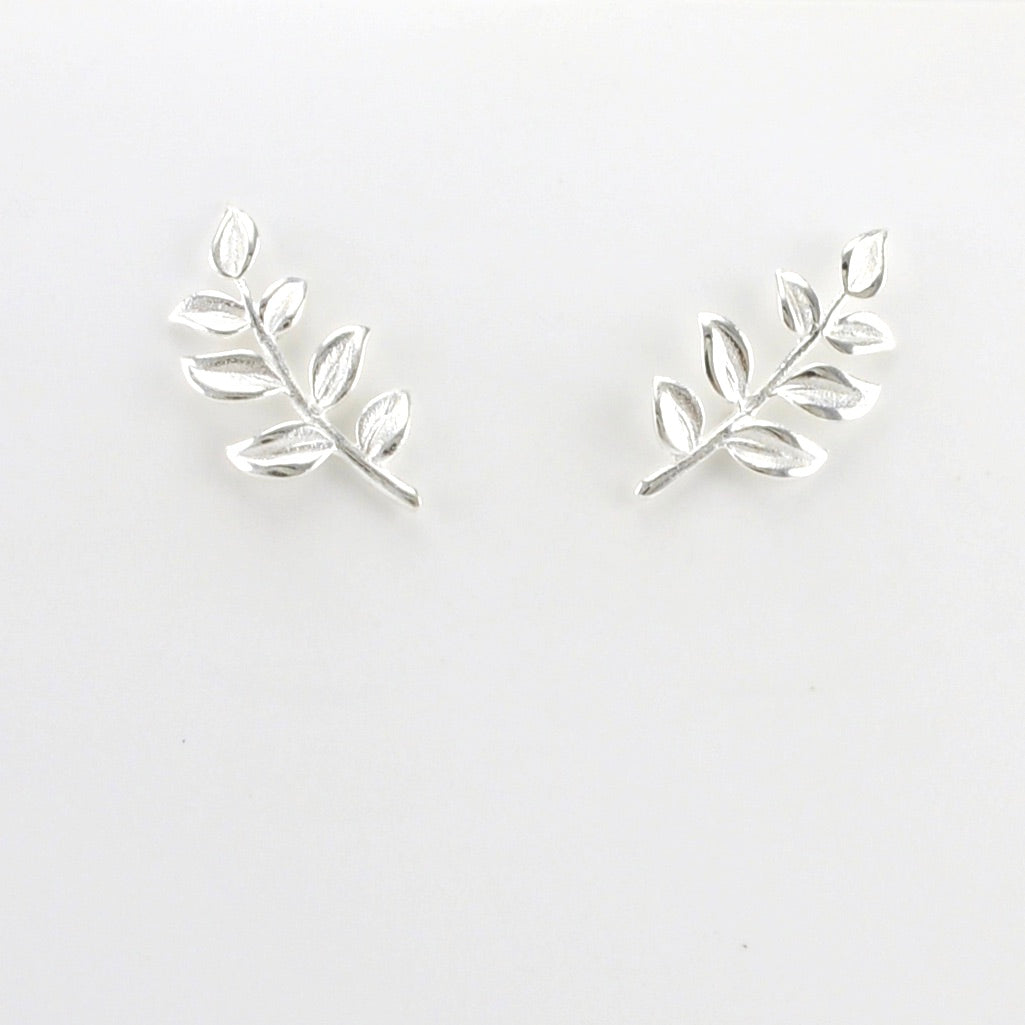 Sterling Silver Branch Post Earrings