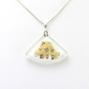 Alt View Glass White Golden Phase Fan Necklace